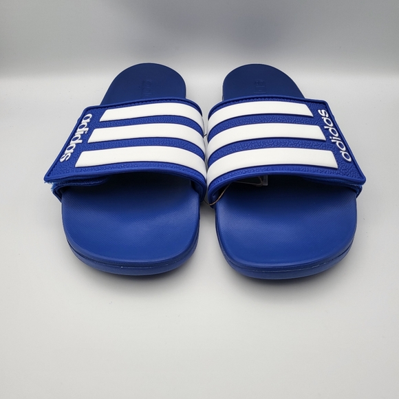 NEW Y6 | W7 Adidas Adjustable Comfort Slides Blue - Picture 3 of 10